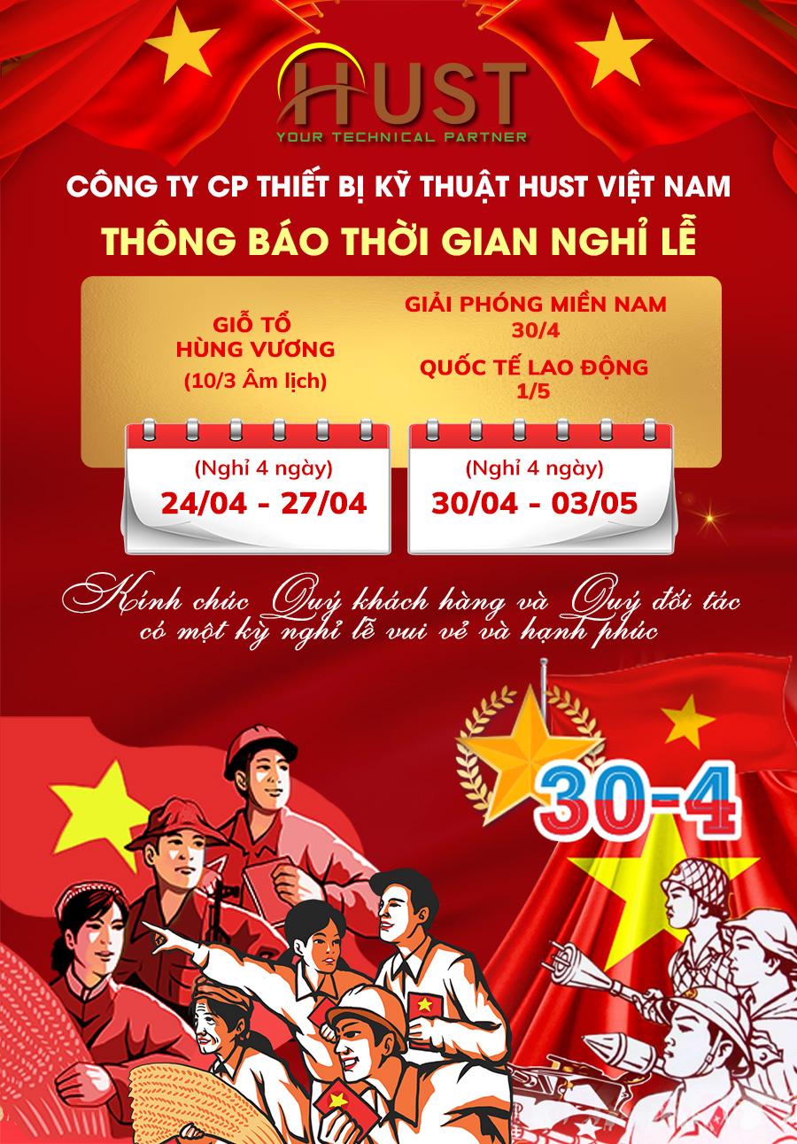 HUST Việt Nam thông báo lịch nghỉ lễ Giỗ Tổ Hùng Vương và nghỉ lễ 30/4 - 1/5